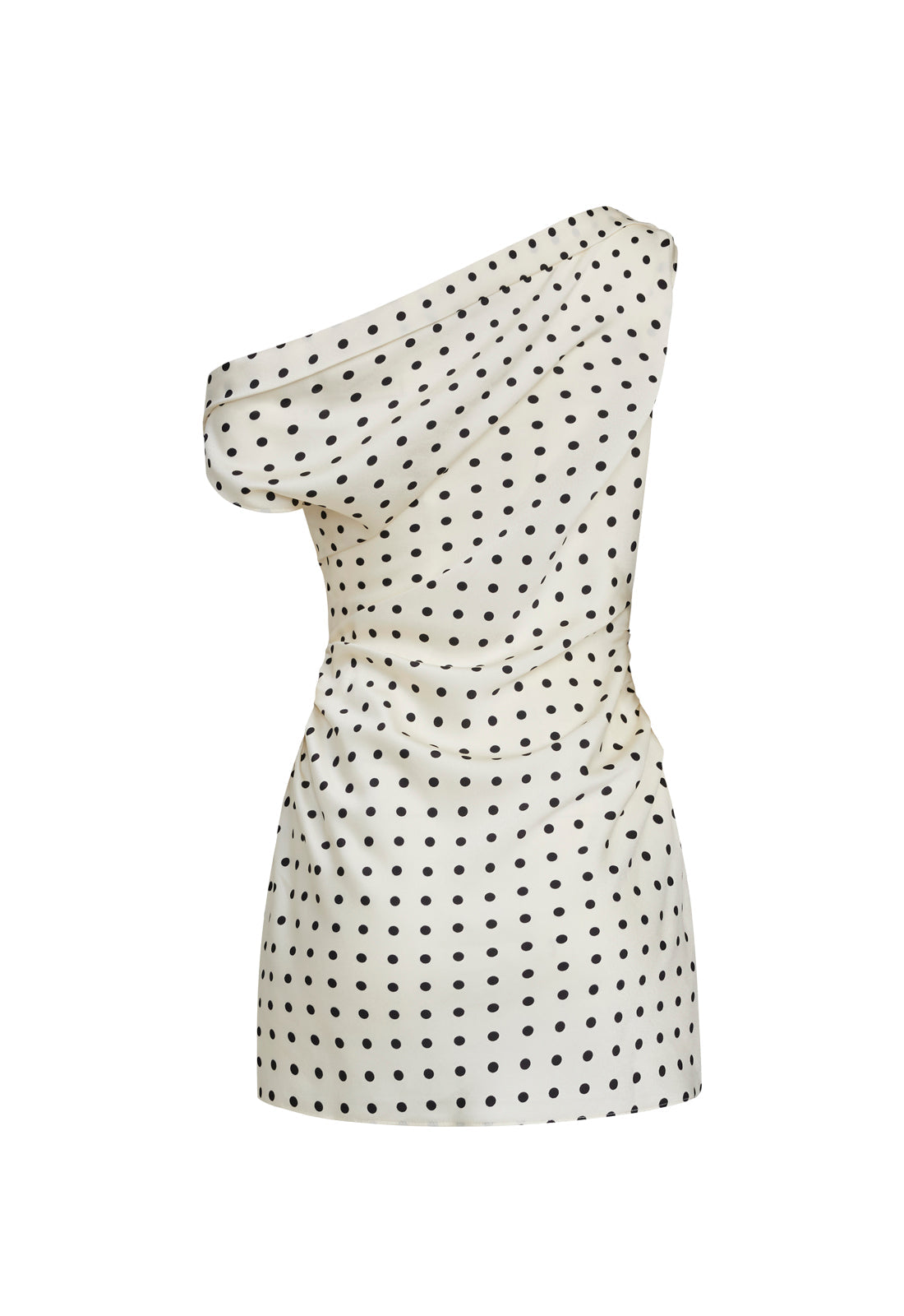 TATLI MINI ELBISE - KREM POLKA