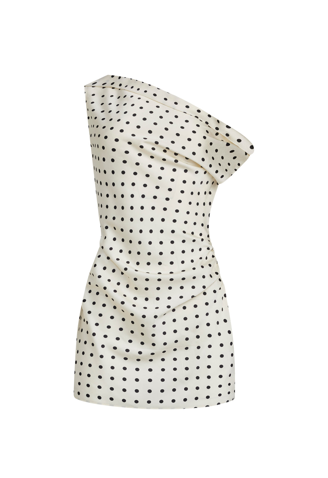 TATLI MINI ELBISE - KREM POLKA