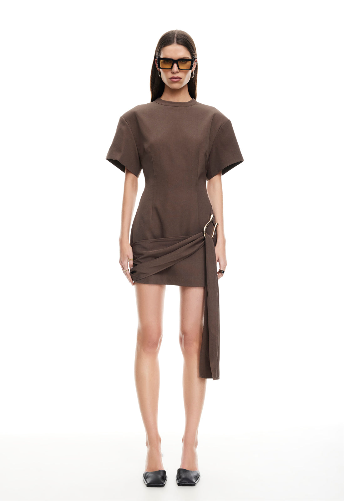 MARTINI MINI ELBISE - ÇIKOLATA