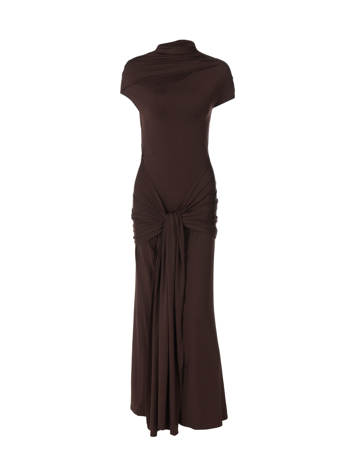 Oswine Cutout Twisted Maksi Elbise