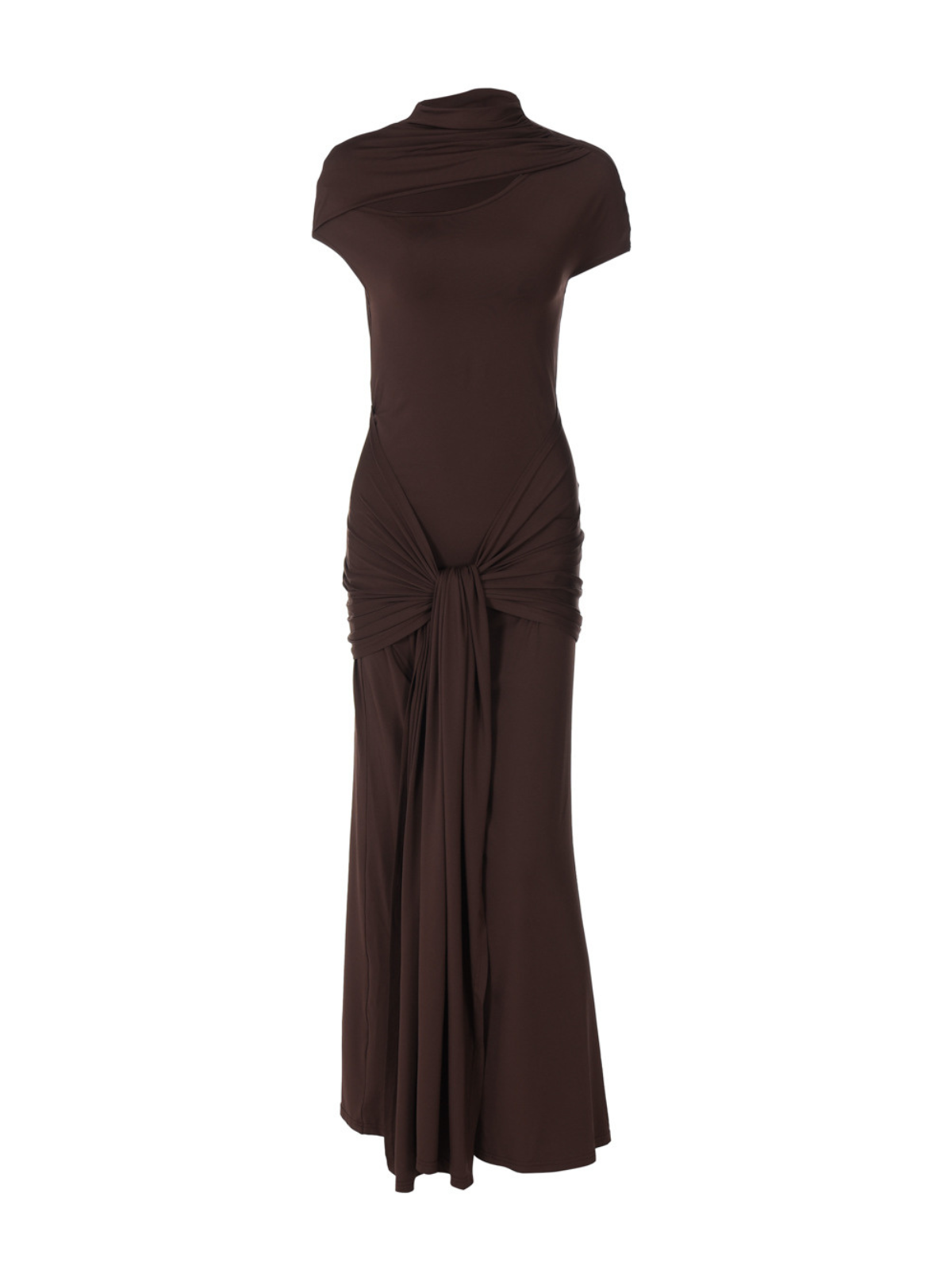 Oswine Cutout Twisted Maksi Elbise